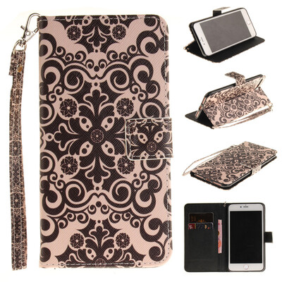 

Palace flower Design PU Leather Flip Cover Wallet Card Holder Case for IPHONE 7 Plus