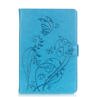 

Blue Flower Design PU Leather Flip Cover Wallet Card Holder Case for IPAD MINI123