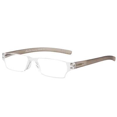 

Love (LianSan) reading glasses meneless frame transparent transparent glasses glasses old glasses 2020 100 degrees brown