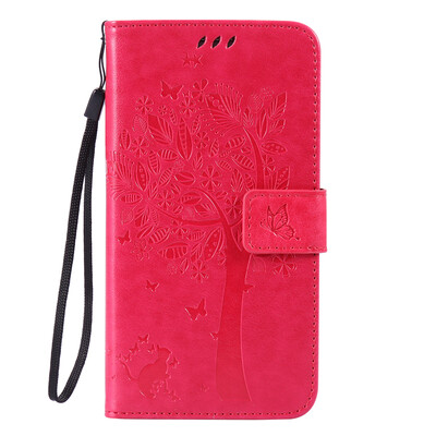 

Rose Tree Design Кожа PU откидной крышки Кошелек Карты Держатель чехол для SAMSUNG J7