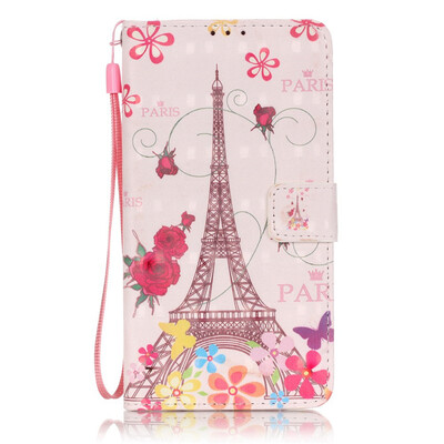 

Eiffel Tower Design PU Leather Flip Cover Wallet Card Holder Case for SAMSUNG NOTE5