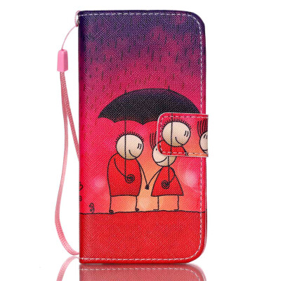 

Couple Umbrella Design PU Leather Flip Cover Wallet Card Holder Case for IPHONE 6