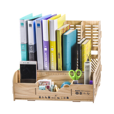 

Jinlongxing (Glosen) D9121 handmade DIY wood four multi-functional combination file box / file box / data frame wood color