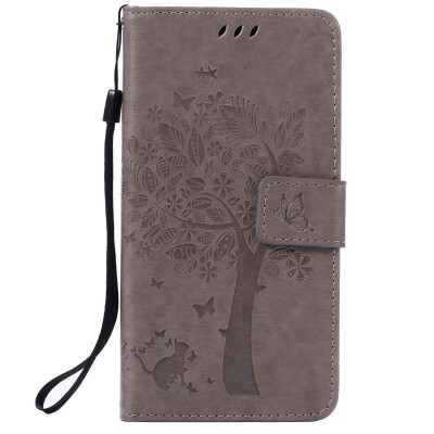 

Gray Tree Design PU Leather Flip Cover Wallet Card Holder Case for SONY Z3