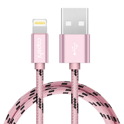 

Capshi Apple 6 5S 7 data cable 1 meter braided rose gold mobile phone charger line power cord support iphone5 6s 7P SE ipad air mini