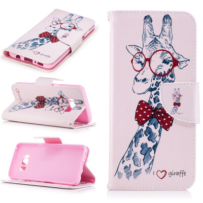 

Giraffe Design PU Leather Flip Cover Wallet Card Holder Case for SAMSUNG GALAXY S8