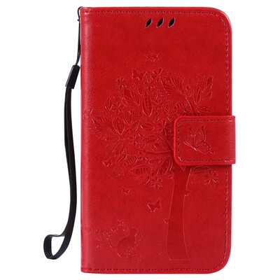 

Red Tree Design PU Leather Flip Cover Wallet Card Holder Case for SAMSUNG J120