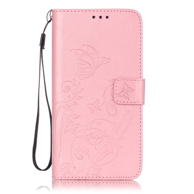 

Pink Flower Design PU Leather Flip Cover Wallet Card Holder Case for SAMSUNG S6EDGE