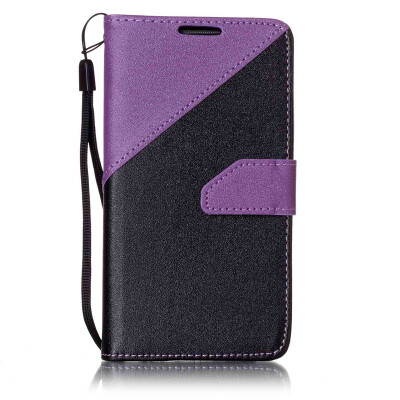 

Black + Purple Design PU Leather Wallet Case Classic Flip Cover with Stand Function and Credit Card Slot for Samsung Galaxy S4