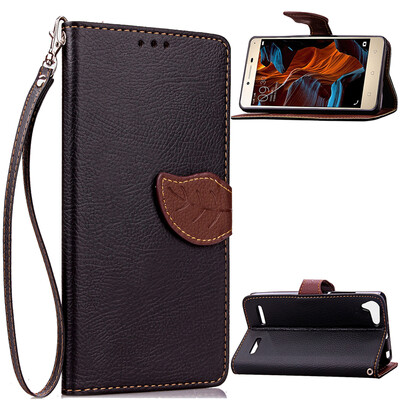 

Black Design PU Leather Flip Cover Wallet Card Holder Case for Lenovo Lemon 3
