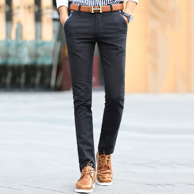 

Crocodile Casual Pants Men's Pants Straight Slim Pants Pants Free Hot Casual Pants 8616 Blue 32