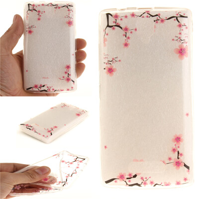 

Up&down plum blossom Pattern Soft Thin TPU Rubber Silicone Gel Case Cover for Lenovo A2010