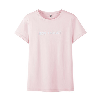 

Semir T-shirt short-sleeved T-shirt female summer rounded letters straight short-sleeved wild base 12216000362 pink green