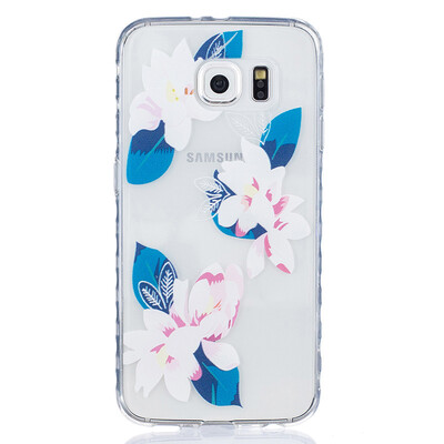 

Purple lily Pattern Soft Thin TPU Rubber Silicone Gel Case Cover for SAMSUNG GALAXY S6