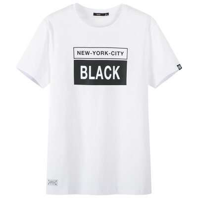 

Semir T-shirt men's students hit color printing color short sleeve T-shirt 19037001217 black