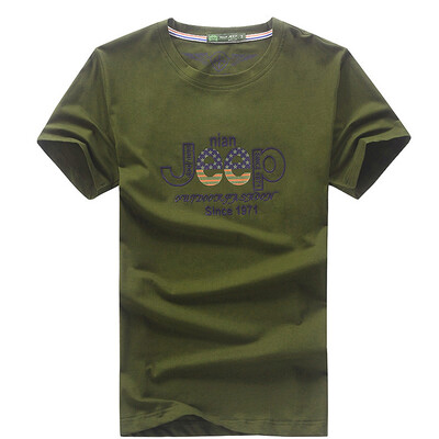 

Jeep Shield NIAN JEEP Short Sleeve T-Shirt Male Mantle Outdoor Mountaineering Leisure T-Shirt 9273 Army Green 2XL