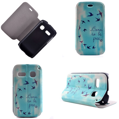 

Flying Birds Sky Design PU кожа флип Обложка Кошелек Карты Держатель чехол для Alcatel One Touch Pop C3
