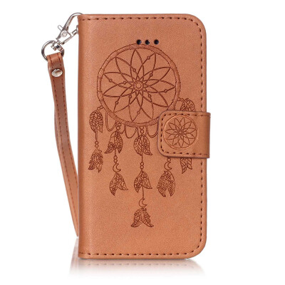 

Brown Wind Chime Design PU Leather Flip Cover Wallet Card Holder Case for IPHONE 6S