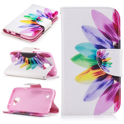 

Seven color flowers Design PU Leather Flip Cover Wallet Card Holder Case for LG K3 2017