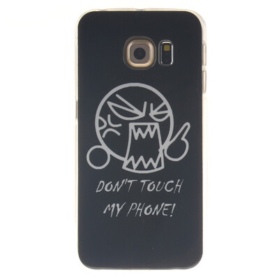 

Do not touch me Pattern Soft Thin TPU Rubber Silicone Gel Case Cover for SAMSUNG GALAXY S6 Edge