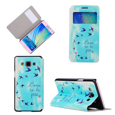 

Flying Birds Sky Design PU Leather Flip Cover Wallet Card Holder Case for Samsung Galaxy A3