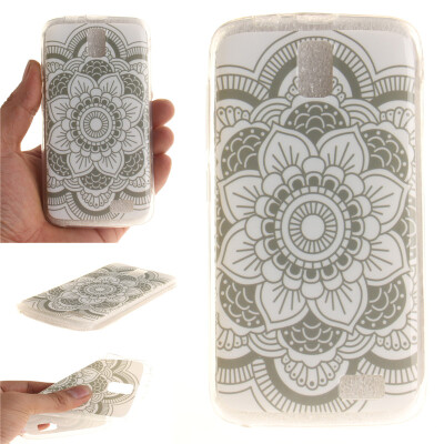 

White flowers Pattern Soft Thin TPU Rubber Silicone Gel Case Cover for Lenovo A328