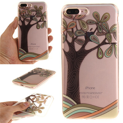 

Hand painted trees Pattern Soft Thin TPU Rubber Silicone Gel Case Cover for IPHONE 7 Plus