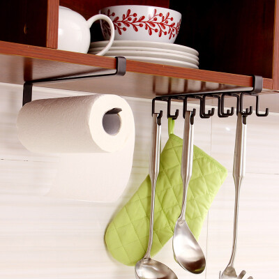 

Ou Runzhe Under the Hanging Rack Kitchen nail-free trace-free storage rack Cup holder Tissue rack Spatula rack Spoon rack Kitchen utensils Storage rack 2 sets Set