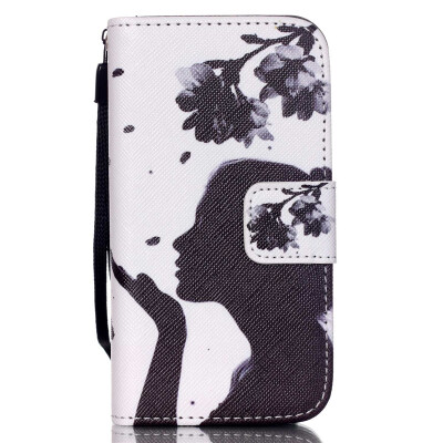 

Girl Design PU Leather Flip Cover Wallet Card Holder Case for IPHONE 4S