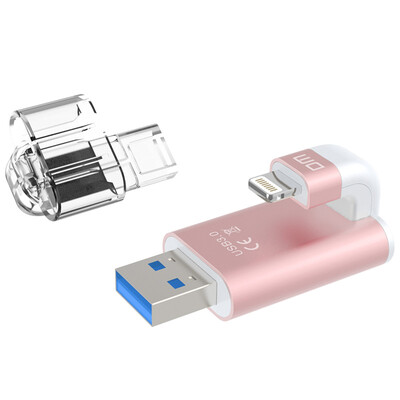 

Дважды линия короткохвостая диск DM Aiplay Pro 128G Apple, телефон U диск USB3.0 компании Apple MFi сертификации официальный iPhone и IPad ИМАК U (Тиран золото)