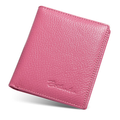 

BOSTANTEN (BOSTANTEN) ladies wallet cowhide thin section simple vertical money small wallet multi-card bit cowhide ticket holder female BL3162053 pink