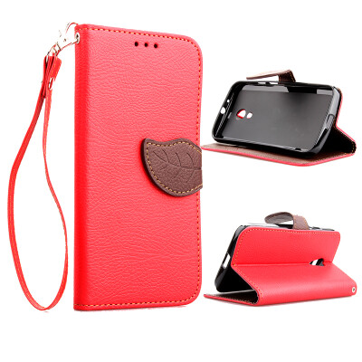 

Red Design PU Leather Flip Cover Wallet Card Holder Case for Moto G2/G LTE/XT1079