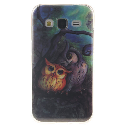 

Oil painting owl Pattern Soft Thin TPU Rubber Silicone Gel Case Cover for SAMSUNG GALAXY CORE Prime G360