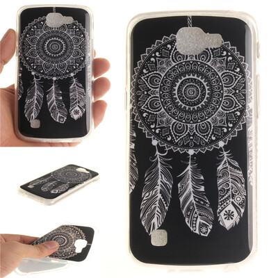 

Black wind chimes Pattern Soft Thin TPU Rubber Silicone Gel Case Cover for LG K4