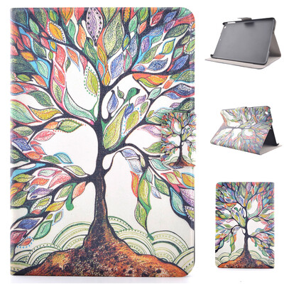 

Colorful Tree Style Classic Flip Cover with Stand Function and Credit Card Slot for iPad Mini 1/2/3