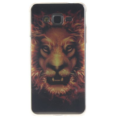 

Flame Lion Pattern Soft Thin TPU Rubber Silicone Gel Case Cover for SAMSUNG GALAXY Grand Prime G530