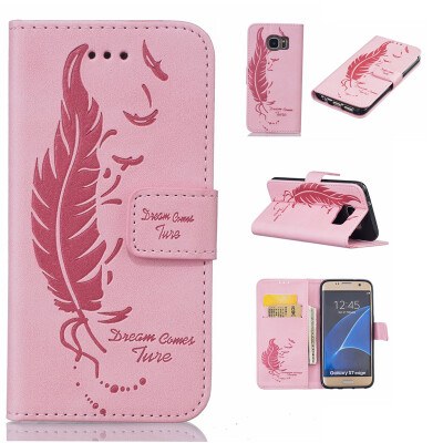 

Pink Plumes and birds Embossed PU Leather Wallet Case Classic Flip Cover with Stand Function and Credit Card Slot for SAMSUNG Gala