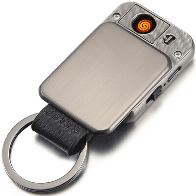 

Jingdong Supermarket] JOBON Zhongbang Charging Cigarette Lighter Lighting Double Key Chain Waist Waist Pick Keychain Car Key Chain Ring Key Chain ZB-8761B Black Birthday Party