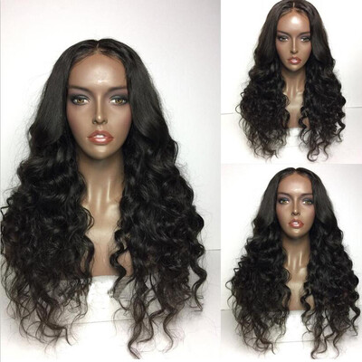 

Wavy Lace Front Human Hair Wig For Black Women Brazilian Hair Glueless lace front Wig Loose Wave lace font Human Hair Wigs