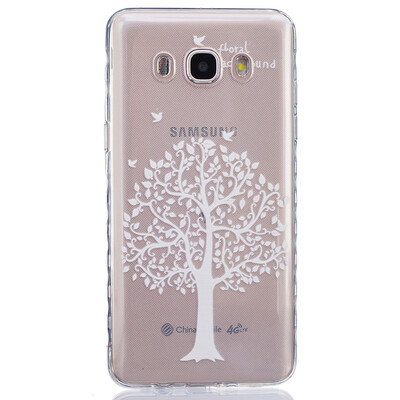 

White tree Pattern Soft Thin TPU Rubber Silicone Gel Case Cover for SAMSUNG Galaxy J5 2016J510