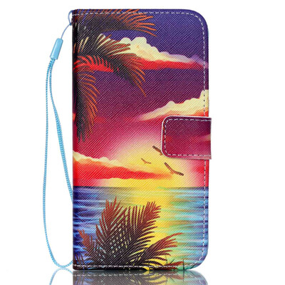 

Coconut Water Design PU Leather Flip Cover Wallet Card Holder Case for SAMSUNG S6