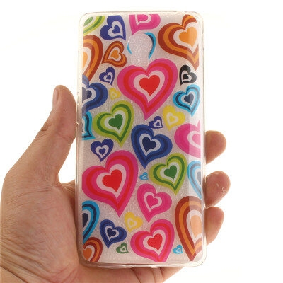 

Colorful love Pattern Soft Thin TPU Rubber Silicone Gel Case Cover for Lenovo Vibe P1