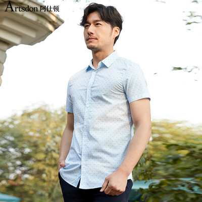 

Aston Summer Business Casual Soul Point Shirt Thin Sleeve Shirt Blue 180 / XL A15217515