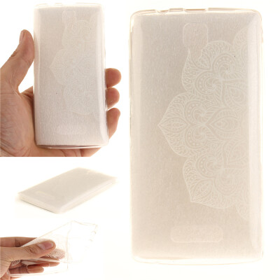 

Half white flowers Pattern Soft Thin TPU Rubber Silicone Gel Case Cover for Lenovo A2010