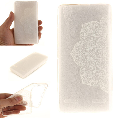 

Half white flowers Pattern Soft Thin TPU Rubber Silicone Gel Case Cover for Lenovo K3/A6000