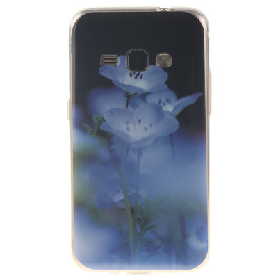 

Blue flower Pattern Soft Thin TPU Rubber Silicone Gel Case Cover for SAMSUNG Galaxy J1 2016/J120