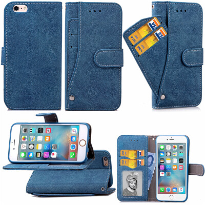 

Blue Design PU Leather Flip Cover Wallet Card Holder Case for IPHONE 6/6S