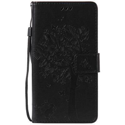 

Black Tree Design PU Leather Flip Cover Wallet Card Holder Case for SONY Z5 PLUS