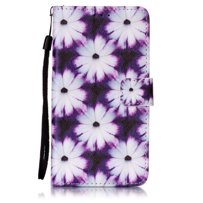 

Flower Design PU Leather Flip Cover Wallet Card Holder Case for LG K7