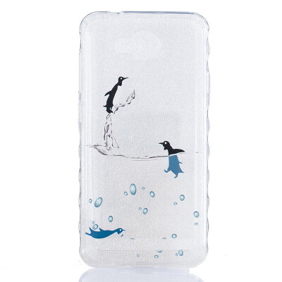 

Small dolphins Pattern Soft Thin TPU Rubber Silicone Gel Case Cover for HUAWEI Y3 II